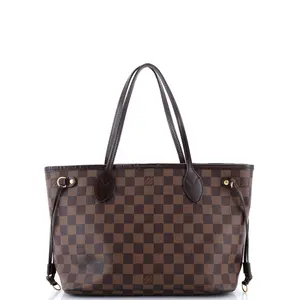 Pre-owned Louis Vuitton Canvas Coated Tote Bags REBAG Neverfull Tote Damier PM by Rebag