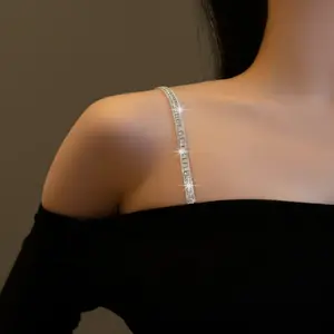 VibeFit  2026 New Style Rhinestone Bra Strap Chain, Personalized and Fashionable Rhinestone Chain, Chain for Camisole, Bralette, Tube Top and Bra Straps