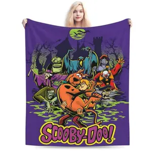 Cartoon animation Scooby-Doo Doo theme printed blanket, super soft and durable, very suitable for office, sofa, bedroom or home supplies  Christmas gift Dream Weave Home