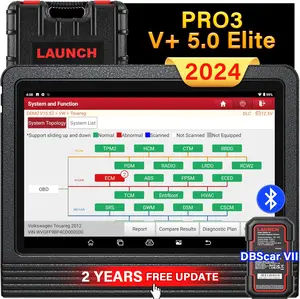 LAUNCH X431 PRO3 V+ 5.0 Elite 2024 Upgraded Bidirectional Scan Tool, OEM Topology Map, Scan HD Trucks, AutoAuth for FCA SGW, ECU Coding, 41+ Services, All System Diagnose, 2-Year Free Update