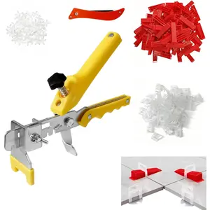 Tile Leveling System Kit - 600 Spacer Clips, 200  Wedges, Tile Plier - 1/8" Leveler Tool Set for Floor & Wall Installation