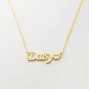 Paw Name Necklace with Cable Chain