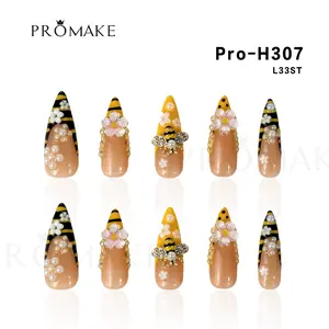 Promake Nails | New XS Size | 100% Handmade Luxury Nails-  Luxury Handmade Press on Nails-Nail Art Nail Care-With Nails Tools-Different Length