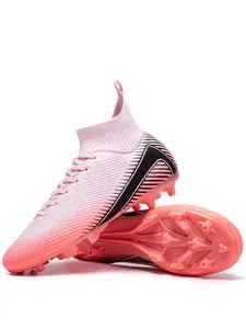 Professional Breathable Soccer Shoes Soccer Cleats Fg/ag Long Studs, Anti-Slip Indoor Outdoor Sports Shoes, Durable Ankle Protection, Multiple Colors Available