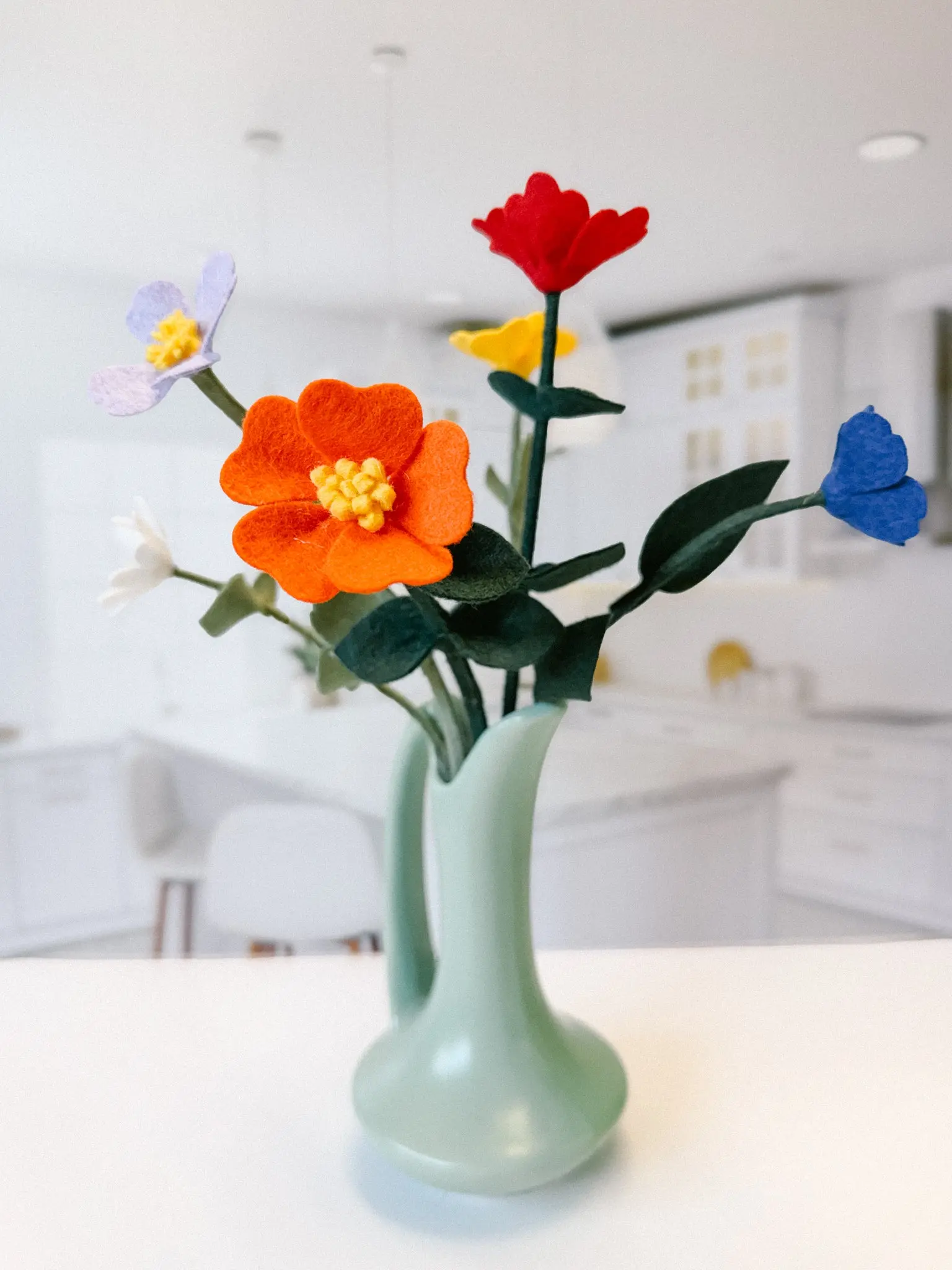 Felt Wildflower Bundle – 6 Thick Stems