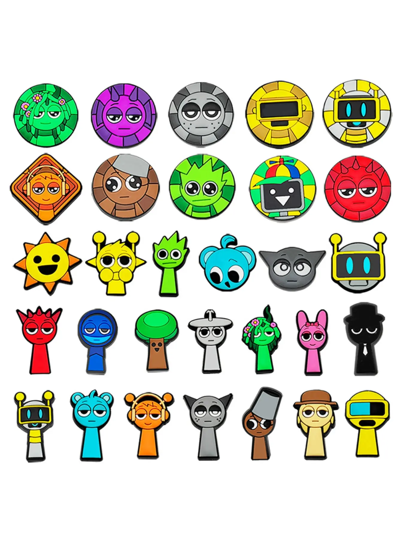 30 Pcs Cartoon Cute Shoe Charms For Bubble Slides Clogs Sandals,PVC Shoe Decorations Accessories Buckle For Christmas Birthday Gifts