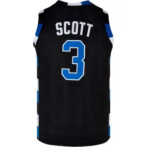 Mens Basketball Jersey #3 Lucas Scott Movie Sports Jersey Shirts Black