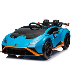 Lamborghini Huracan Sto 24V Kids Electric Ride-On Drift Car: Speeds 1.86-5.59 MPH, Ages 3-6, Foam Front Wheels, 360° Spin, LED Lights, Dynamic Music, Early Learning, USB Port, Drift Feature