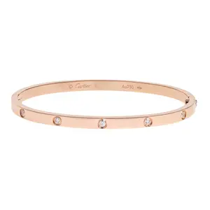 Pre-owned Cartier Love Small Model Bangle Bracelet Size 16