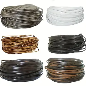 1pcs 70m Round Flat Pe Rattan Strips, Outdoor Wicker Chair Repair Material, Plastic Imitation Hand-Woven Rope for Hanging Baskets