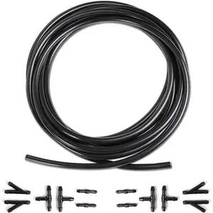 Windshield Washer Hose Kit 13.12Ft Windshield Washer Fluid Hose with 12PCS Connectors Universal Windshield Wiper Hose Repair Kit for Connecting Car Water Pumps and Nozzle