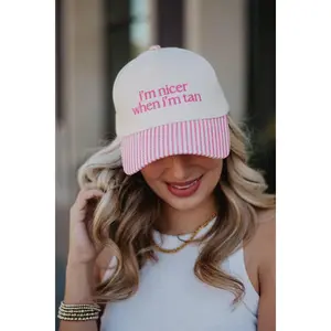 I'm Nicer When I'm Tan Funny Two-Toned Vintage Hats