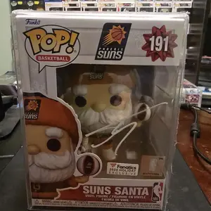 Shaquille O'Neal autographed SUNS SANTA Funko Pop