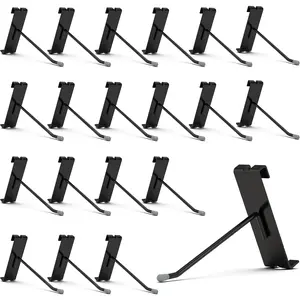 Gridwall Hooks 4 Inch, 50 count Display Hooks for Grid Wall, Hook for Grid Wall Panel, Black