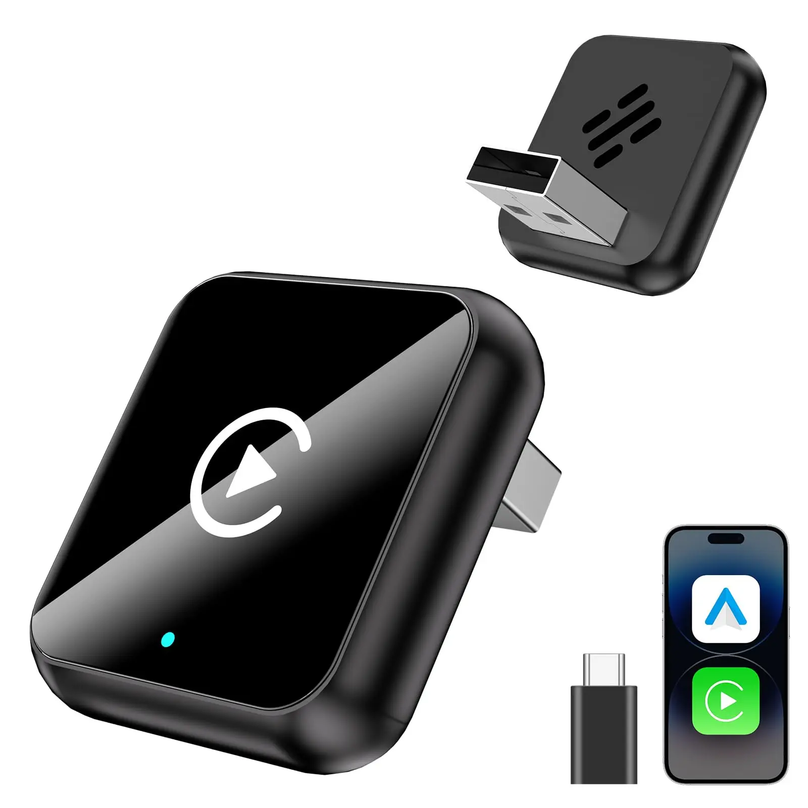 【Summervibes】Yurnlv 2026 Wireless carplay Adapter for iPhone/Android ,Hands-Free Call wireless adapter Electronic Charger carplay dongle