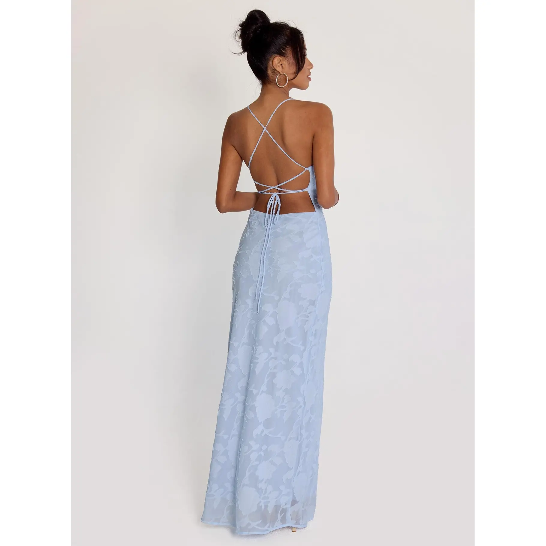 Celena Maxi Dress Blue Burnout - TikTok Shop Celena Maxi Dress Blue Burnout - TikTok Shop