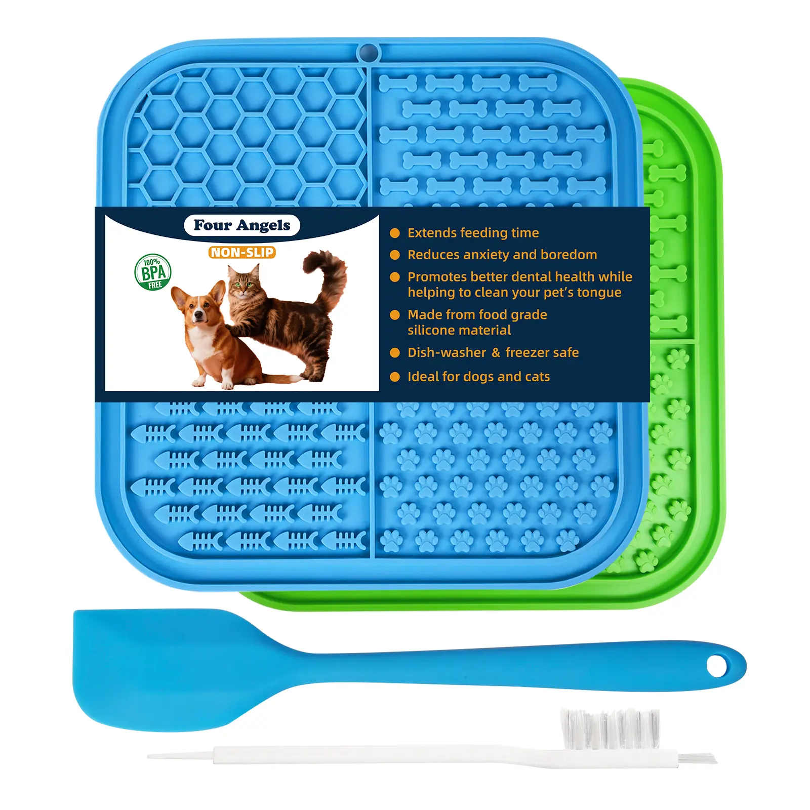 Lick Mat for Dogs，Dog Lick Mat for Anxiety Relief, Dog Toys to Keep Them Busy, Cat Licking Pad for Boredom-MSD