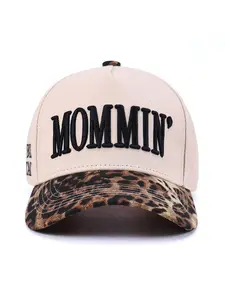 1pc Mommin Women's Baseball Cap, Embroidered Mother's Day Gift, Adjustable Canvas Vintage Casual Hat, Perfect Mothers' Day Present for Moms