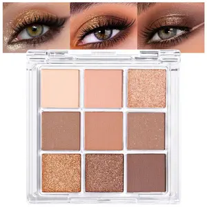 Nude Pink Brown Maroon Glitter Shimmer Matte Eye Shadow Palette Makeup, Highly Pigmented Waterproof Brown Nude Maroon Cocoa Chocolate Cosmetic