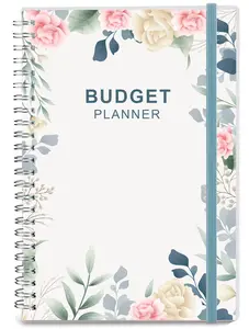 Budget Planner - Monthly Finance Organizer with Expense Tracker Notebook to Manage Your Money Effectively, Undated Finance Planner/Account Book, Start Anytime, 1 Year Use, A5, Floral