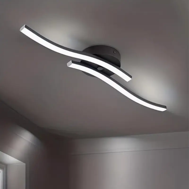 Modern LED Ceiling Light, Simple Modern Line Design, Hard Wired Indoor Bedroom Living Room Study Corridor Entryway Ceiling Lamp, Indoor Lighting, Ceiling Light Fixture