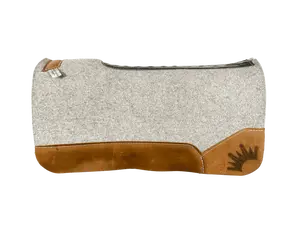 Best Ever Gray Kush Saddle Pad with Yukon Oiled - Crown Lasered