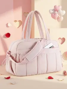 Valentine's Day Women's Travel Toiletry Bag, Lightweight Large Capacity Cosmetic Storage Pouch, Wide Opening Fluffy Makeup Bag with Handle, Travel Cosmetic Bags, Makeup Organizer Pouch, Handheld Cosmetic Pouch