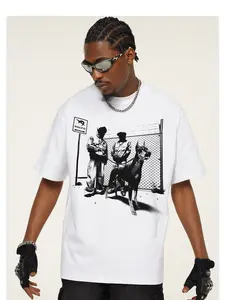 Men's Underground Urban Graphic Tee, Edgy Doberman Streetwear Shirt, Premium Cotton Casual Tops