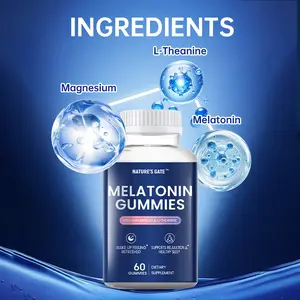 Nature's Gate Sugar-Free Melatonin Gummies with Magnesium & L-Theanine - Triple Action Sleep Support & Relaxation - Wake Up Refreshed, 60 Ct