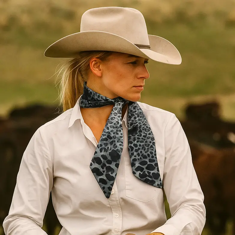 Black Western Skinny Mini Wild Rag Scarf / Cowgirl Necktie #TW134 Neckerchief Lightweight Headband Dress Up Express Style