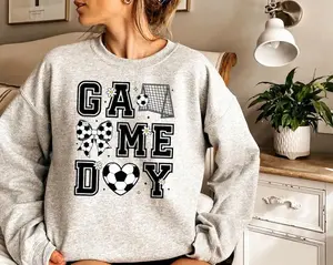 [Sale off up to 50%] Game Day Soccer Sweatshirt, Soccer Crewneck, Cute Soccer Mom T-shirt, Sweater for Women, Game Day Tee