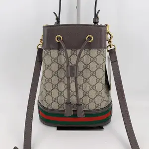 Pre-owned GUCCI canvas Crossbody Bags Ophidia Bucket Bag GG Coated