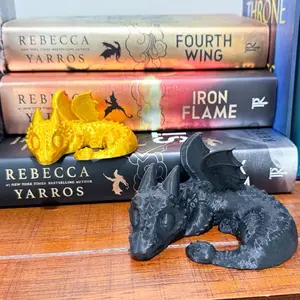 Fourth Wing Dragon desk sitter, fantasy bookshelf decor, dragon bookshelf decor,