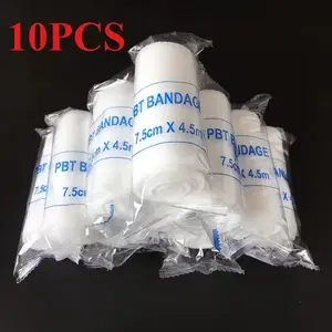 10 Pack Elastic Bandages, Breathable Stretchy Gauze, Individually Packed, Ideal for Fingers, Wrist, Leg Support, Wrist Wraps