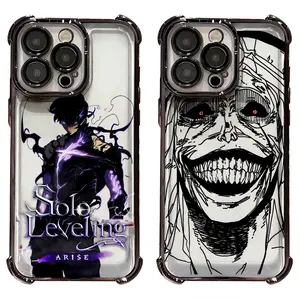 Solo Leveling Sung Jin-Woo Anime Phone Case | Shockproof Clear Electroplated Cover for iPhone 11 12 13 14 15 16 17