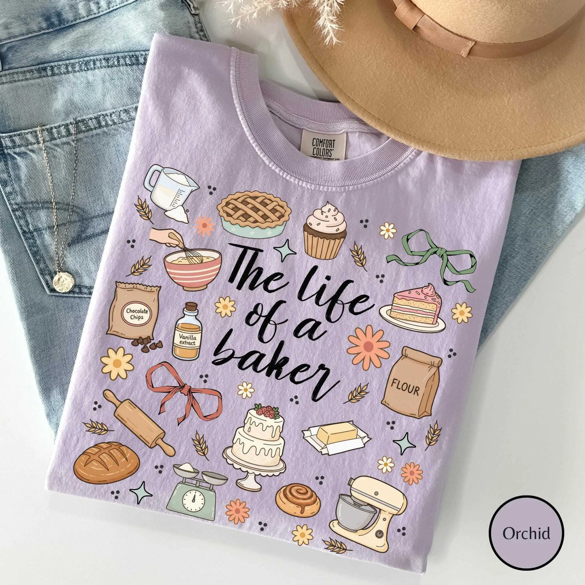 Cute Baking Shirt for Baker, Cottage Baker Gift, Mom Baking Shirt, Pastry Chef Shirt, Baking Lover Shirt, Bakery Team Shirt