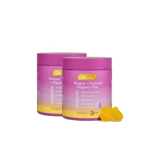 【2 PACK】LEEFAR Her Juicy Feminine Probiotics Gummies- All in One Solution with Slippery Elm and Prebiotics&Lactobacillus Probiotic Blend for Women’s pH Balance and Dryness - Hawaiian Pineapple Gummies 60 Count probiotics women