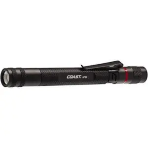 Coast 20818 Industrial-Tactical Flashlight - White LED Bulb, 245 Lumens, Black Aluminum Body, 3 AAA Batteries Included