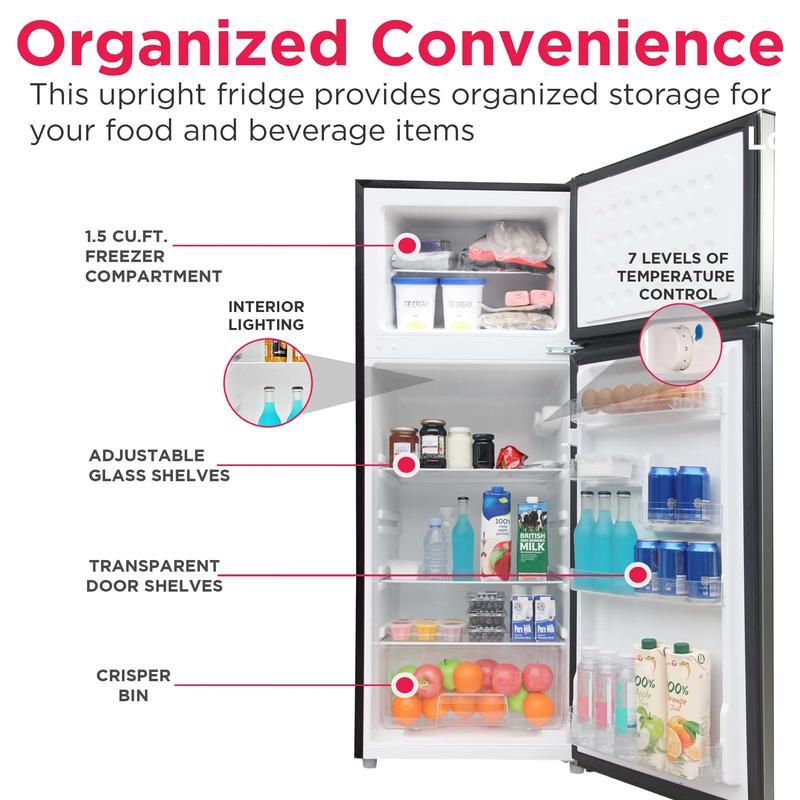 Frigidaire 7.5 Cu. ft. Platinum Series Refrigerator Standard Door Style Stainless Look 7.5 Cu. ft. Capacity Premium Model