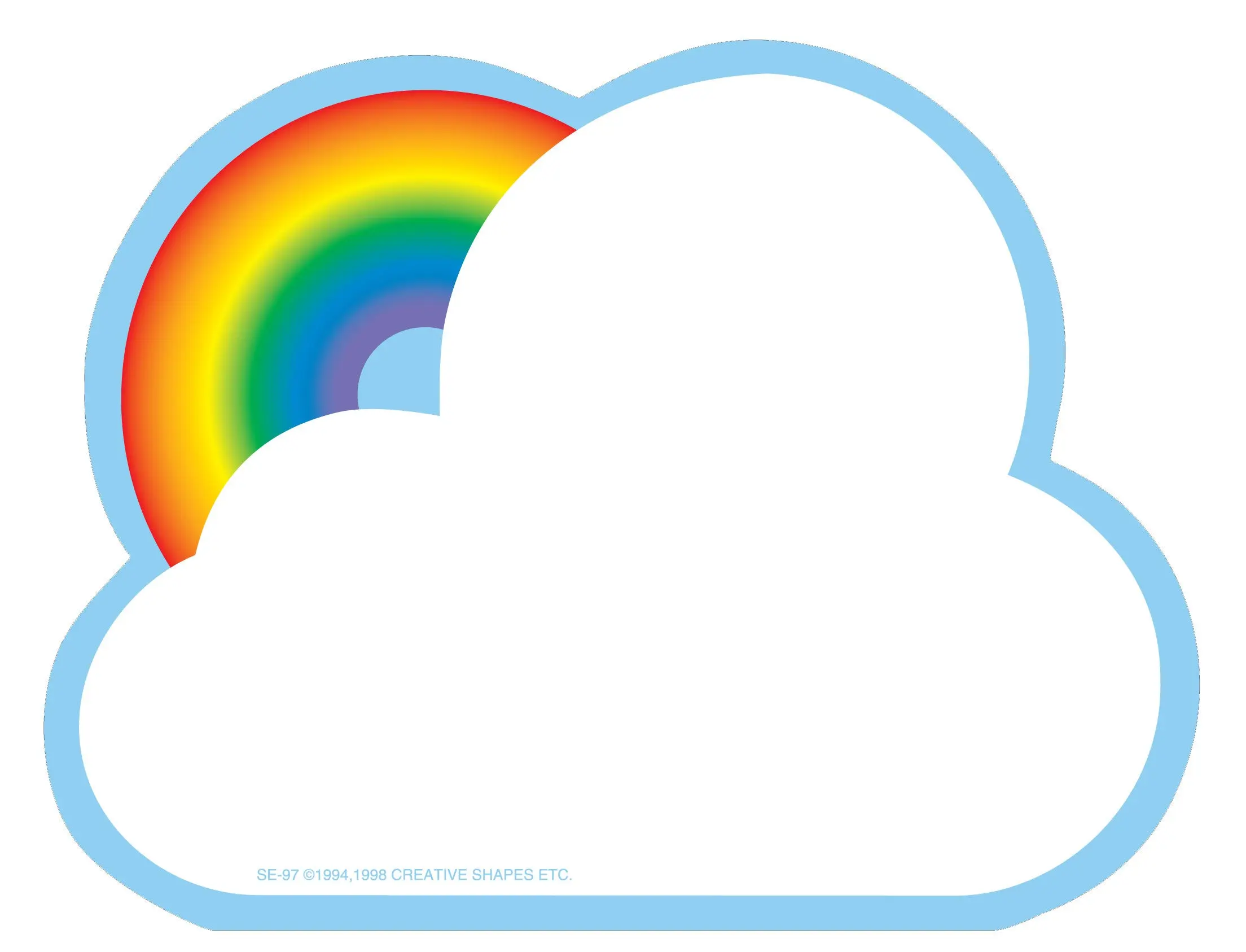 SHAPES ETC. Large Rainbow Notepad, Creative Office Stationery for Crafts