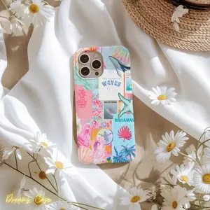 Coastal Coquette Collage Phone Case, Cute Preppy and Aesthetic Case Iphone 15 14 13 12 11 Pro Max Plus Person Accessories Protection Personalized