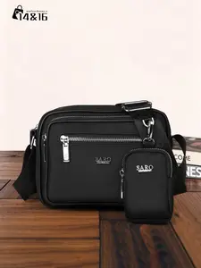 Men's Business Commuter Messenger Bag, Fashion Casual Crossbody Backpack, Stylish Crossbody Bags, One Shoulder Bag, Versatile Shoulder Bag, PU Leather, All Seasons, Gift for Students