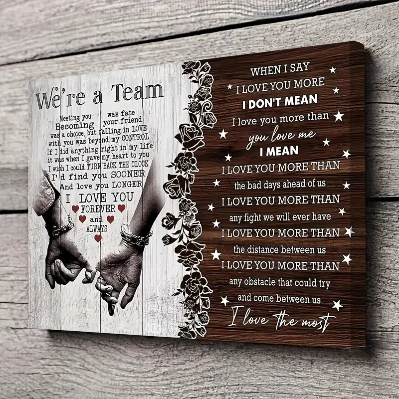This couple's oil painting, themed "Meeting is Destiny," is an "I Love You" gift for couples.It's perfect as a birthday or anniversary gift for your loved one.Available as a poster or with a wooden inner frame.