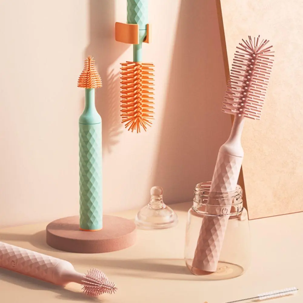 Electric Bottle Brush Set, Including USB Rechargeable Silicone Bottle Brush with Nipple Brush & Straw Cleaner, Baby Bottle Cleaning Tool Kit, Nursery Essentials, Bottle Washers