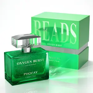PHOFAY Oxygen Burst Perfume Beads Invigorating Aroma Mint & Sandalwood Alcohol-Free Sensitive Skin Friendly 50ml Valentine's Day gift