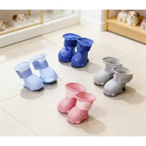 A pair of pet anti-slip rain boots; waterproof and wear-resistant outdoor dog rain boots; dog shoes that stay on, soft-soled, non-slip shoe covers for small and medium-sized dogs, such as Teddy , pet footwear dog accessories dog products cool cat stuff