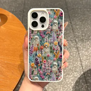 Premium Magnetic Case for iPhone11/12/13/14/15/16/promax 3D Flower ghost MagSafe Ready,Anti-Fall,Ultra-Thin Design|Perfect for Everyday Use