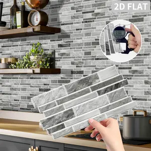Marble Pattern Self-adhesive Wall Sticker, Waterproof & Oil-proof Wall Decal, Decorative Wall Sticker for Home Kitchen Bathroom, Waterproof Marble Stickers