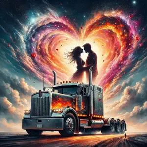 Truck Pattern DIY Diamond Arts Colorful Painting Kit without Frame, DIY 5D Diamond Arts Colorful Painting Kit, Wall Art Decor for Home Living Room Bedroom, Crafts