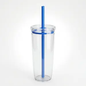 VibeSip 20oz Tritan Tumbler with Straw | Spill‑Proof Lid | Dishwasher Safe Travel Cup Fits Car Cup Holders